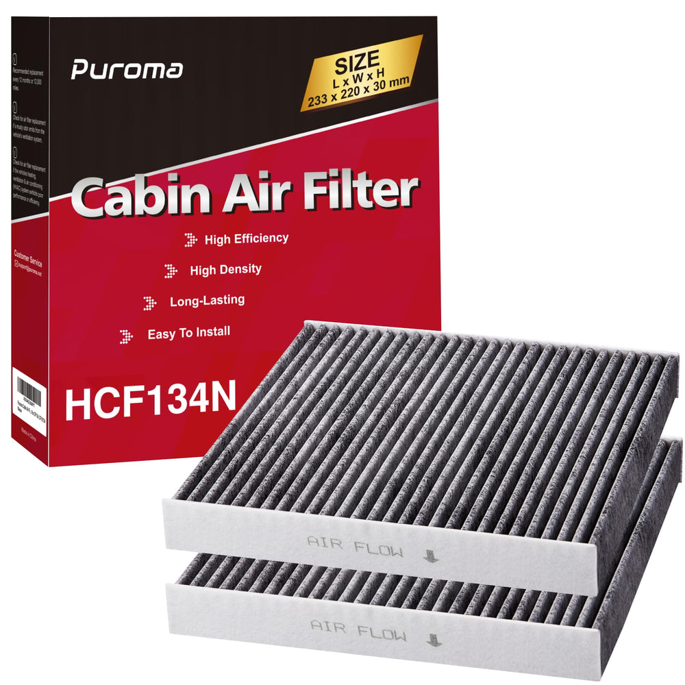 Puroma front packaging CP134 CF10134 showing fitment and benefits