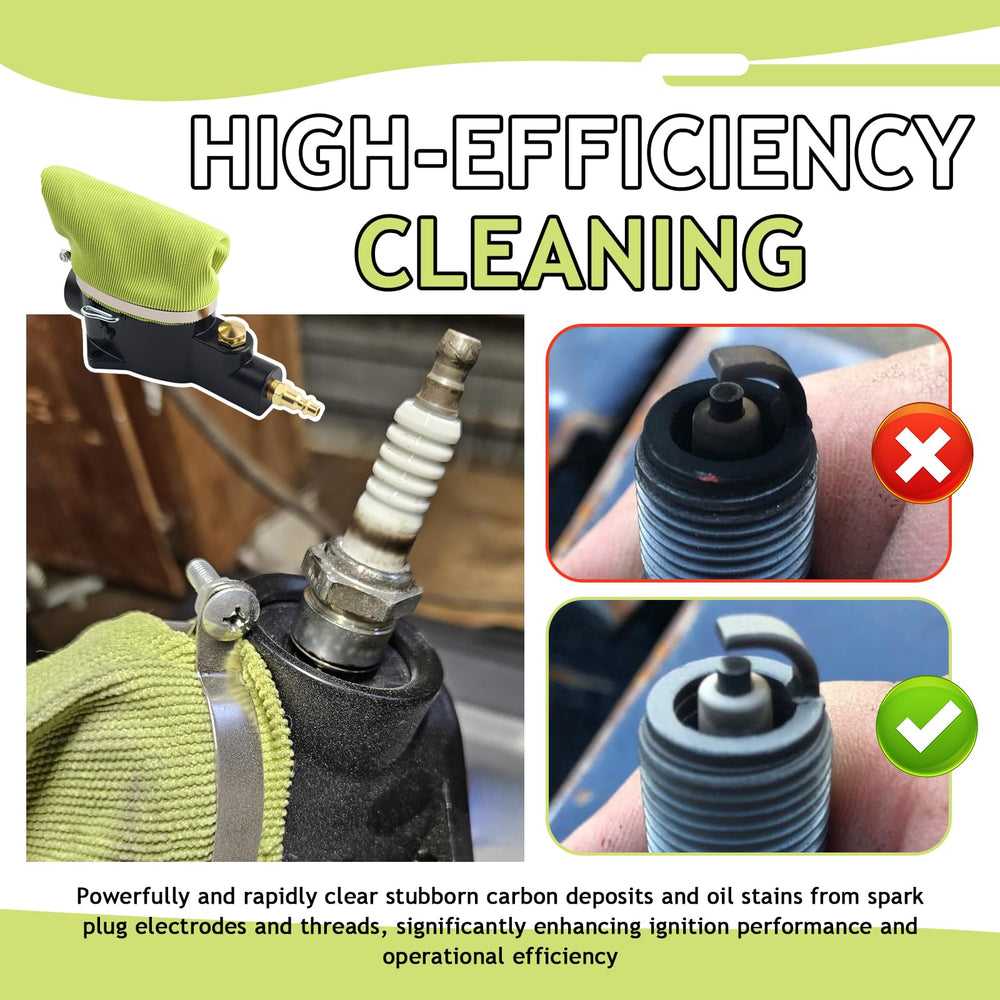 Purthog abrasive grit bag beside tool showing included media for immediate use