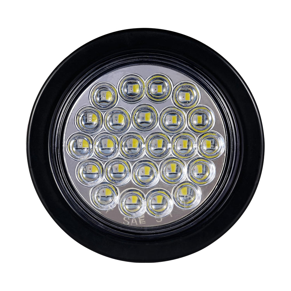 PVerandio close-up LED array revealing 24 dual-color diodes for bright stop and reverse lighting
