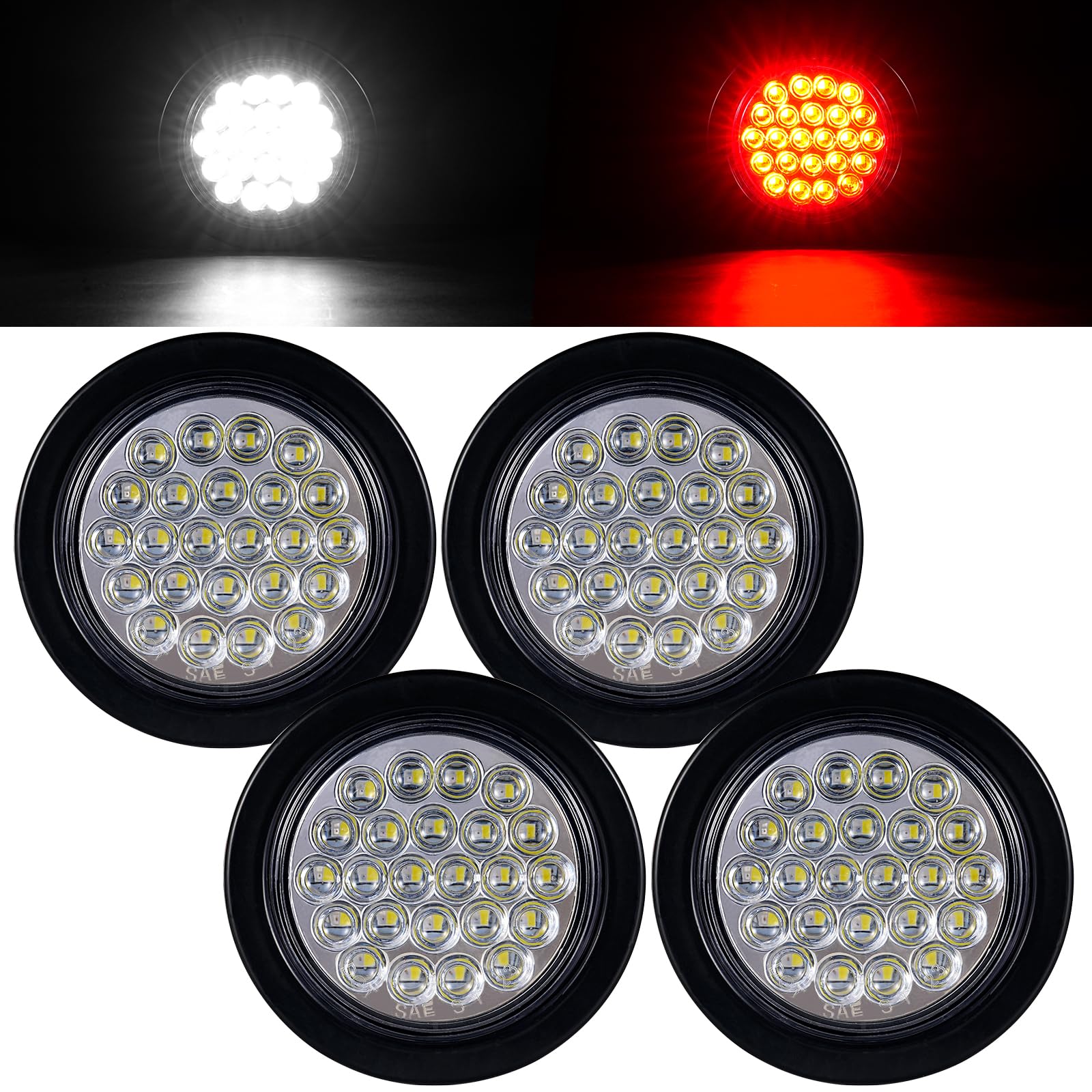 PVerandio front view clear housing showing dual-function LEDs and clean bezel, improves visibility