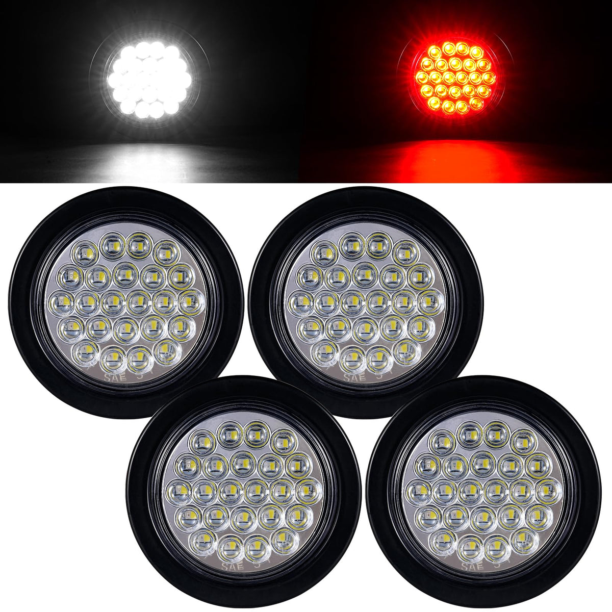 PVerandio front view clear housing showing dual-function LEDs and clean bezel, improves visibility