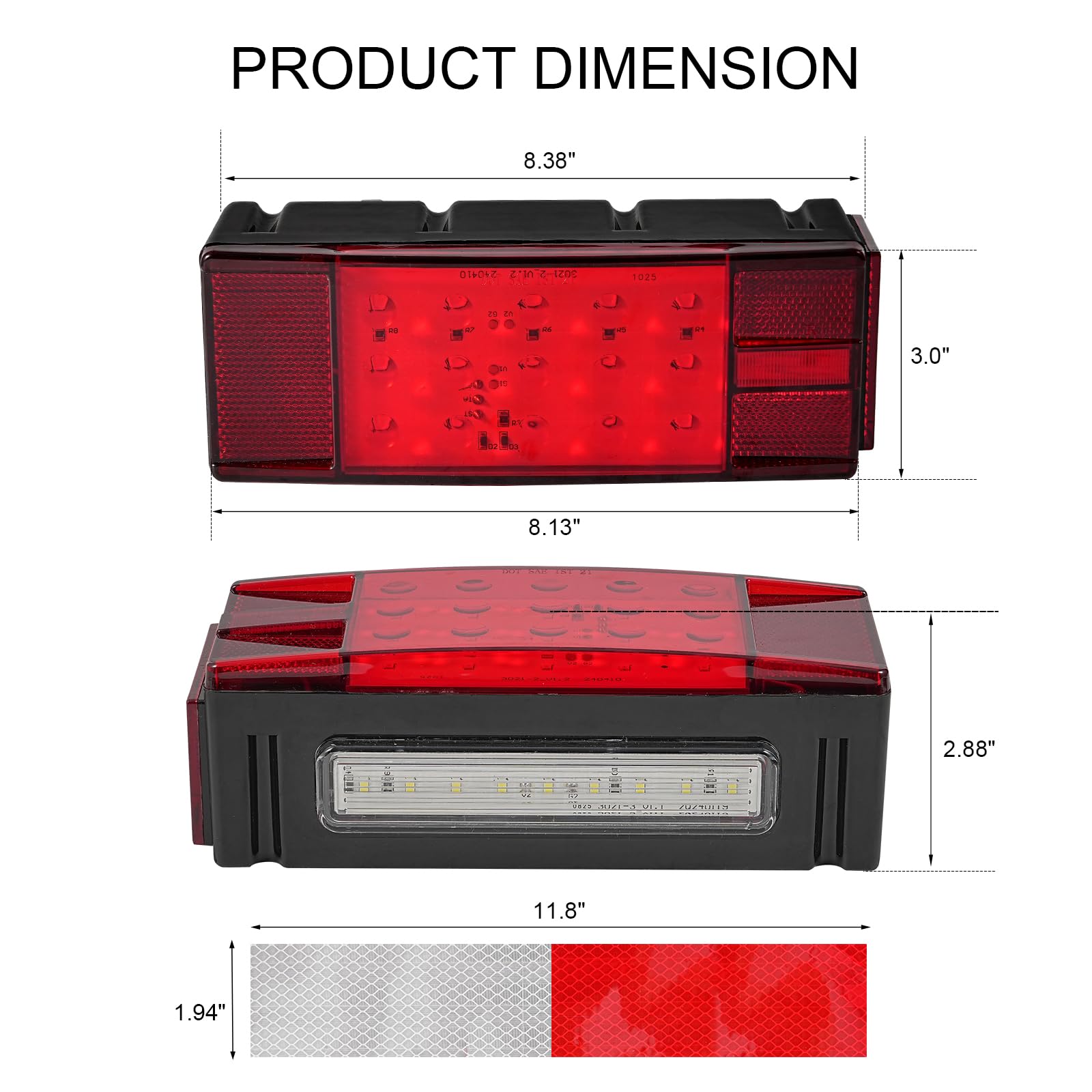 PVerandio low-profile lights next to ruler showing slim compact profile for flush mounting