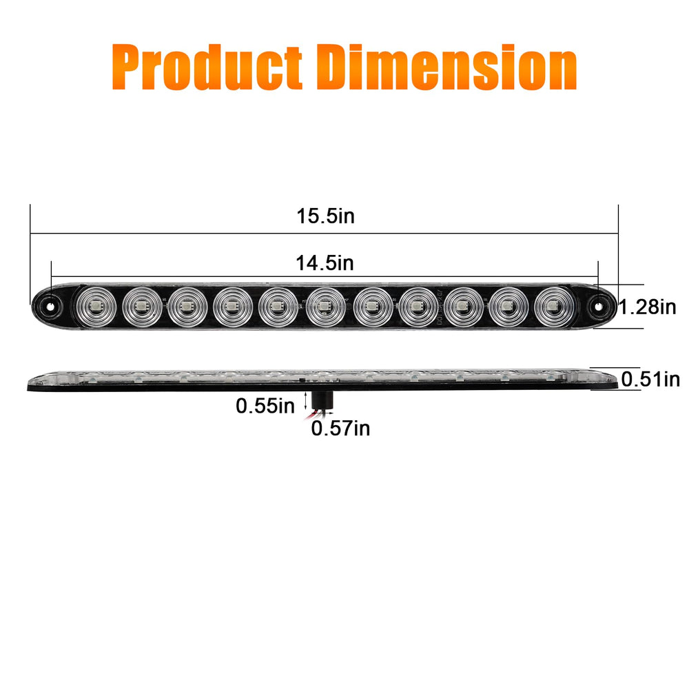 PVerandio LED bar beside ruler showing exact 15.5 inch length for fitment planning