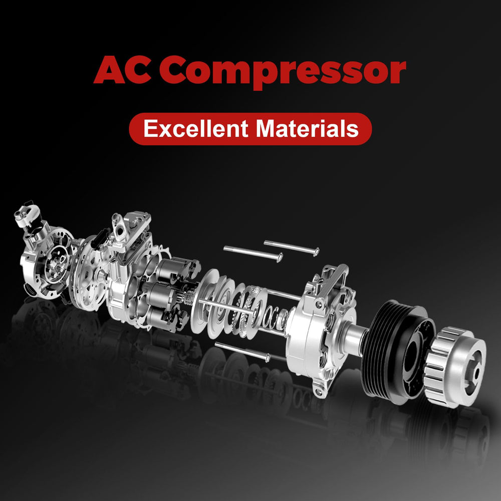 PYHAUTO compressor beside ruler showing scale for correct size verification and fitment