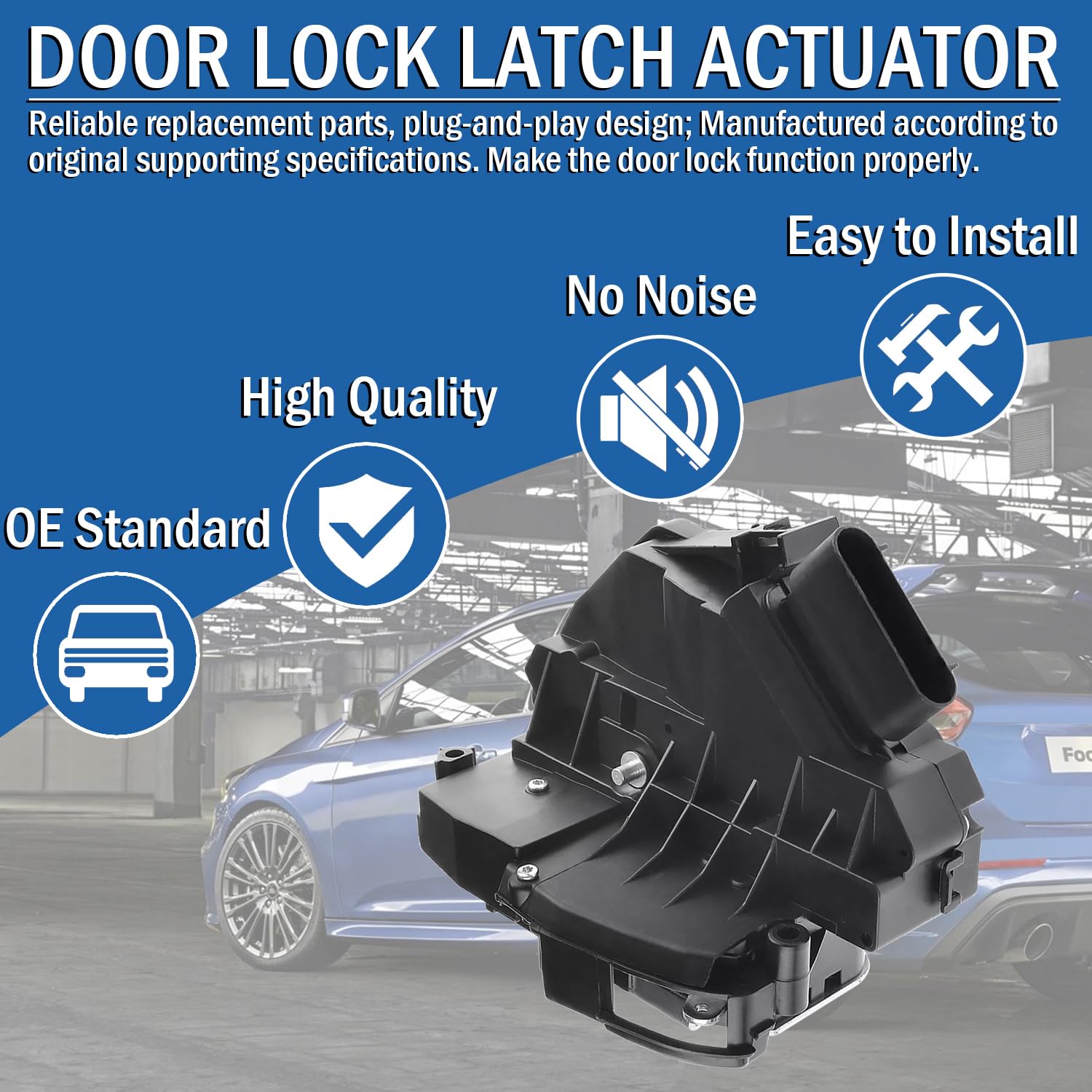 Qagea actuator installed inside vehicle door demonstrating restored lock function