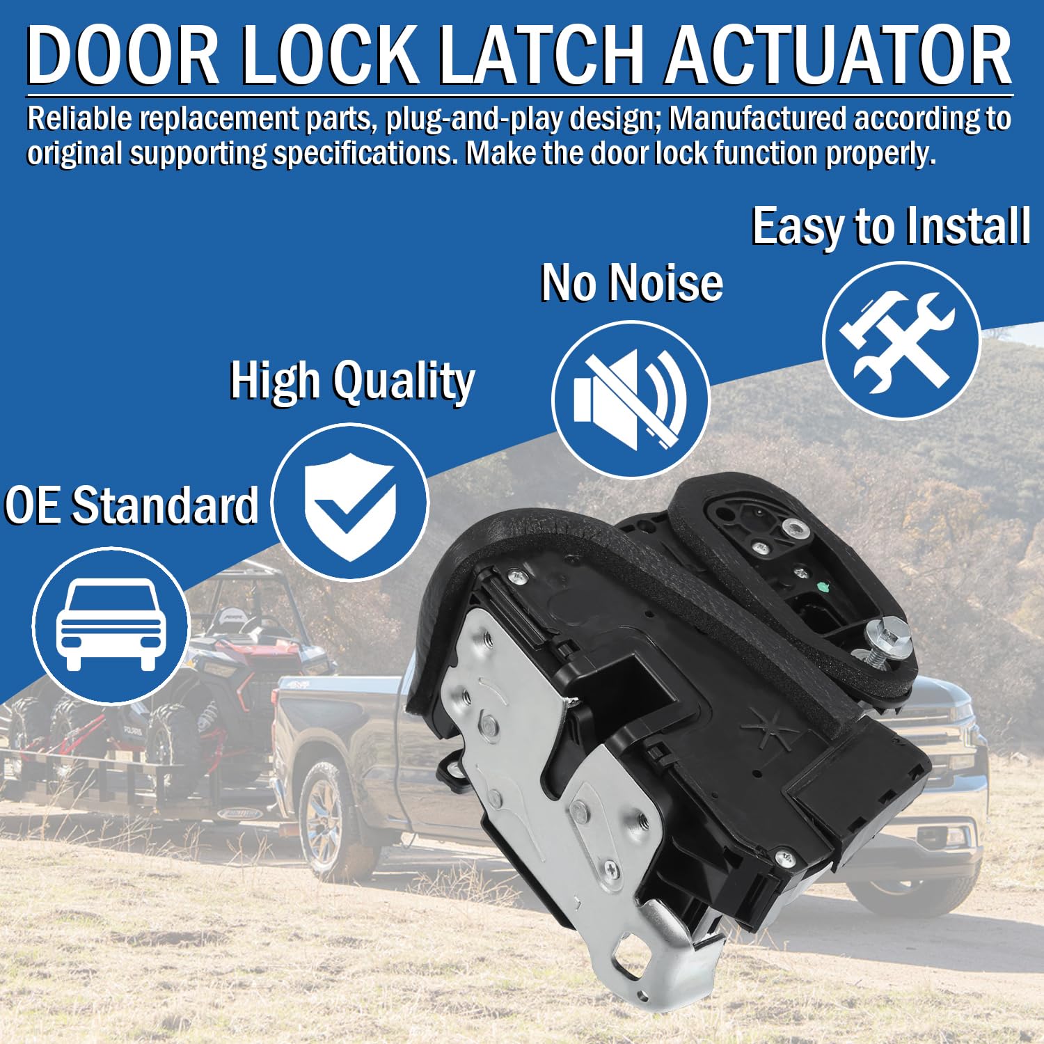 Qagea actuator mounted inside door illustrating direct-fit installation benefit