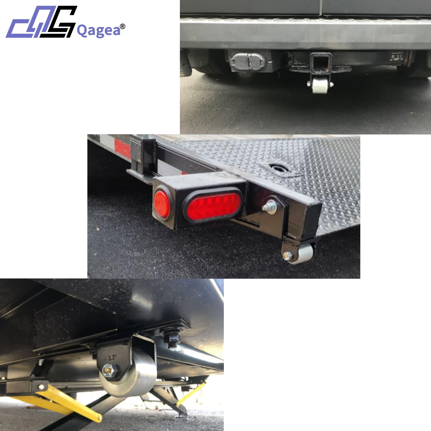 Qagea mounted on trailer A-frame protecting chassis from scrapes and damage