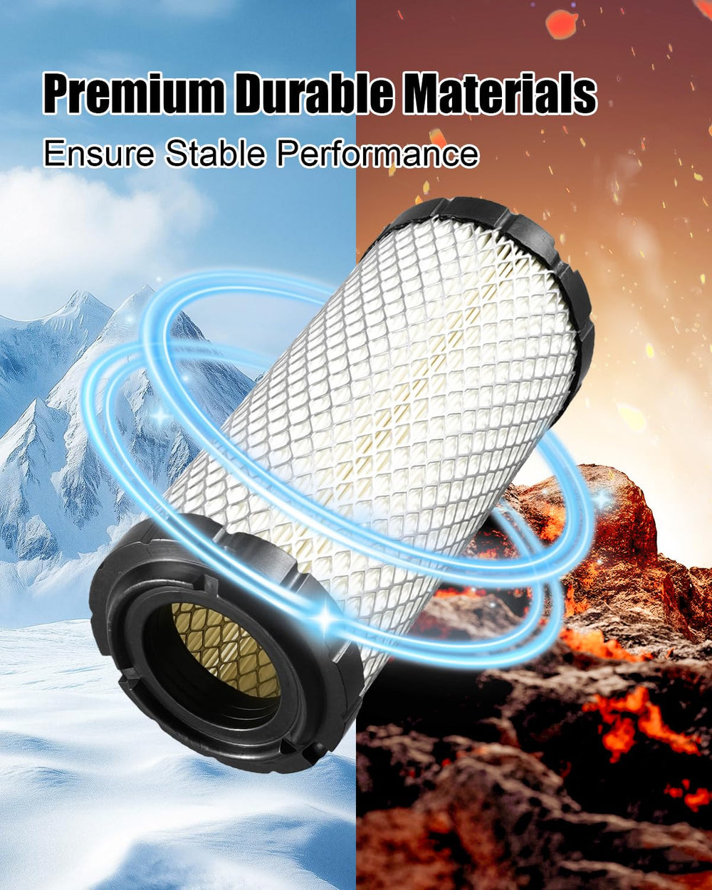 QAGGUM pair of fuel filters detailed view highlighting contaminant removal advantage