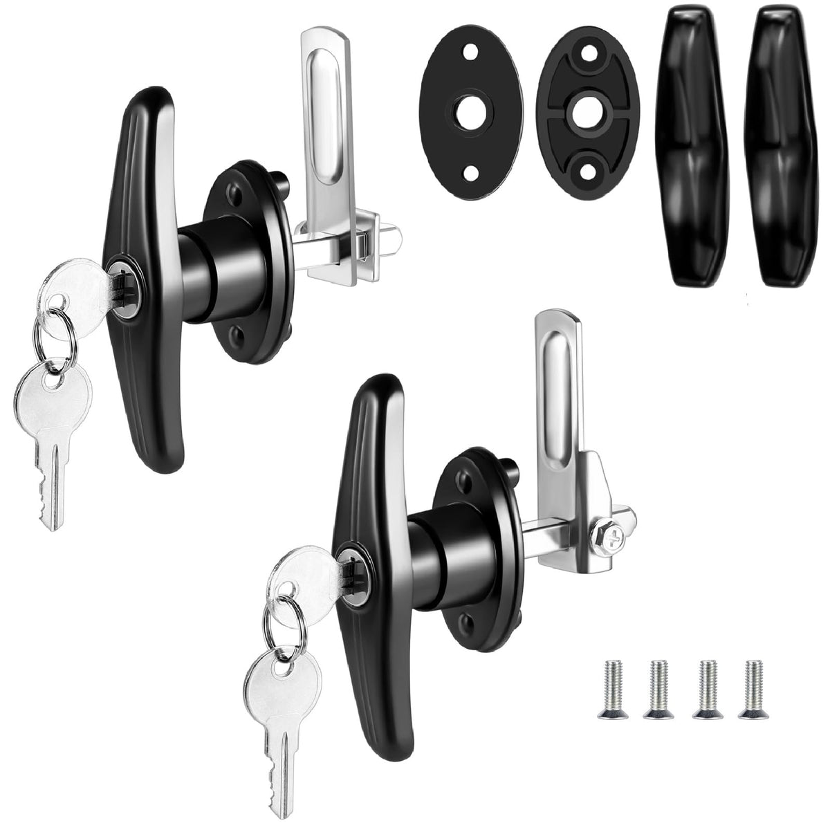QANVEE front view of T-handle set showing complete kit and benefit of ready installation