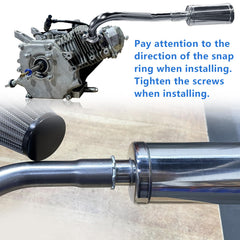 QASKEHKT muffler detail with gasket and hardware for straightforward install benefit