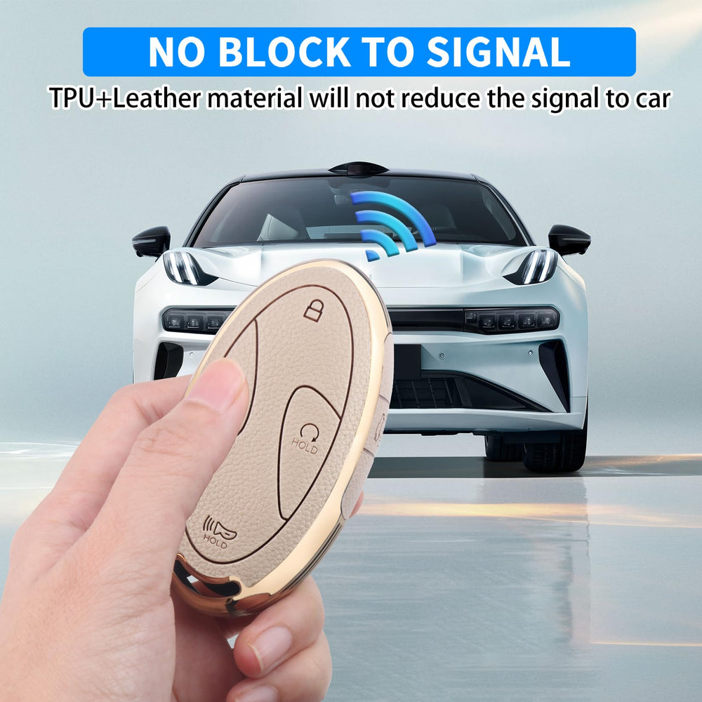 QBUC cream installed on Hyundai key demonstrating unobstructed button use
