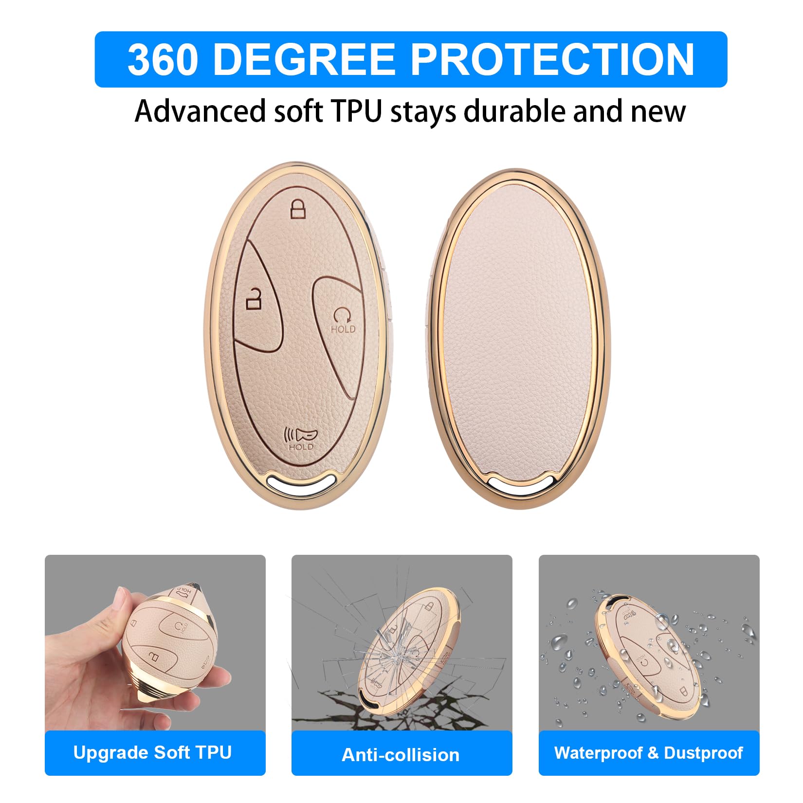 QBUC cream keychain and screwdriver included for easy installation