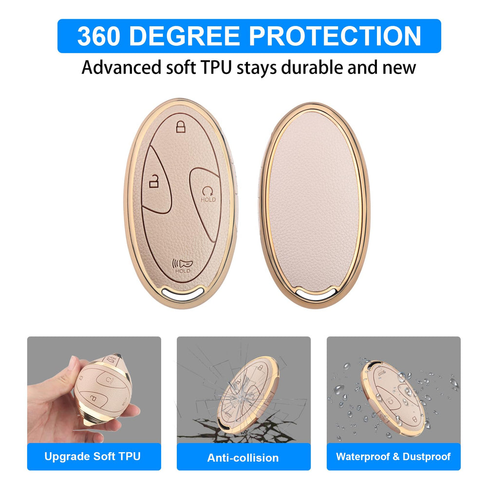 QBUC cream keychain and screwdriver included for easy installation