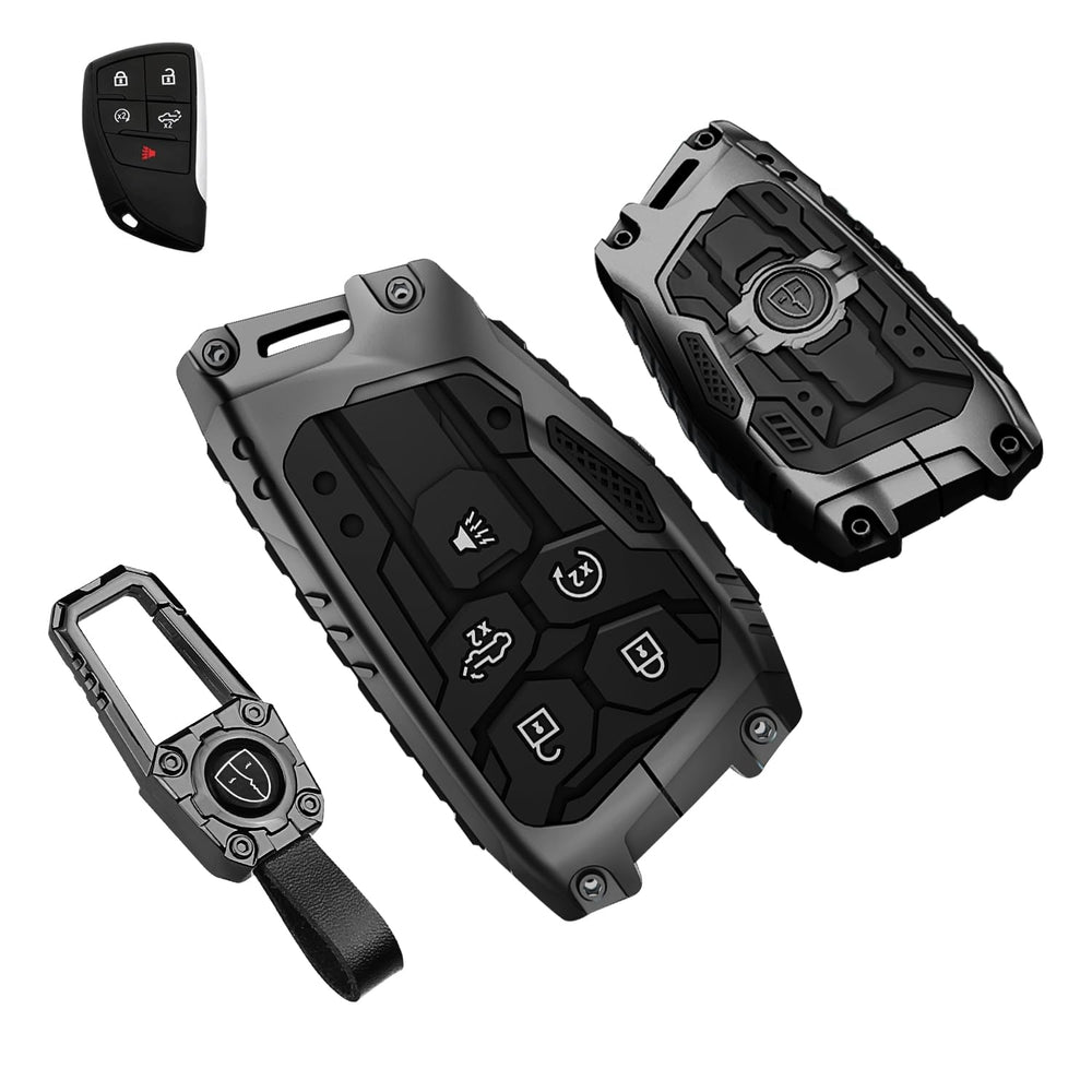 QBUC front view metal key case showing durable protection and premium look