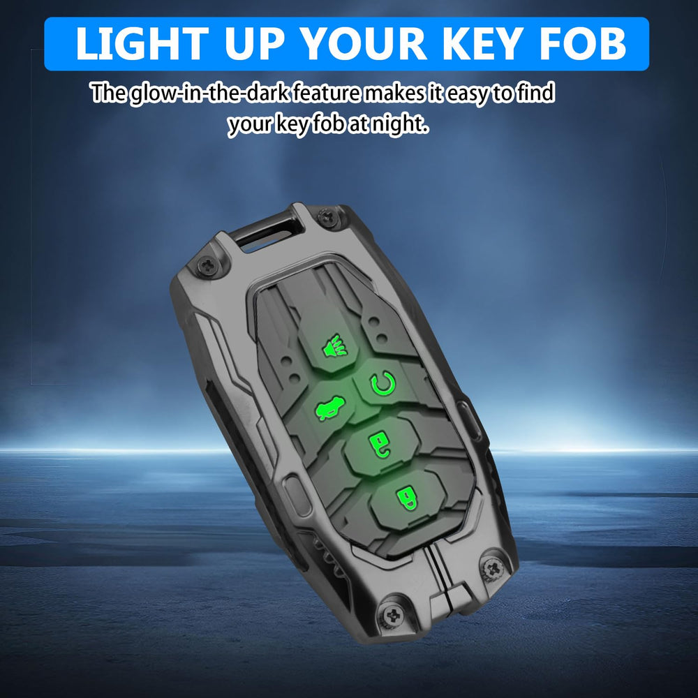 QBUC glow-in-the-dark buttons visible at night for easy locating