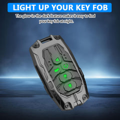 QBUC glow-in-the-dark buttons visible at night for easy locating