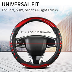 QCYP steering cover installed in vehicle interior enhancing visual appeal
