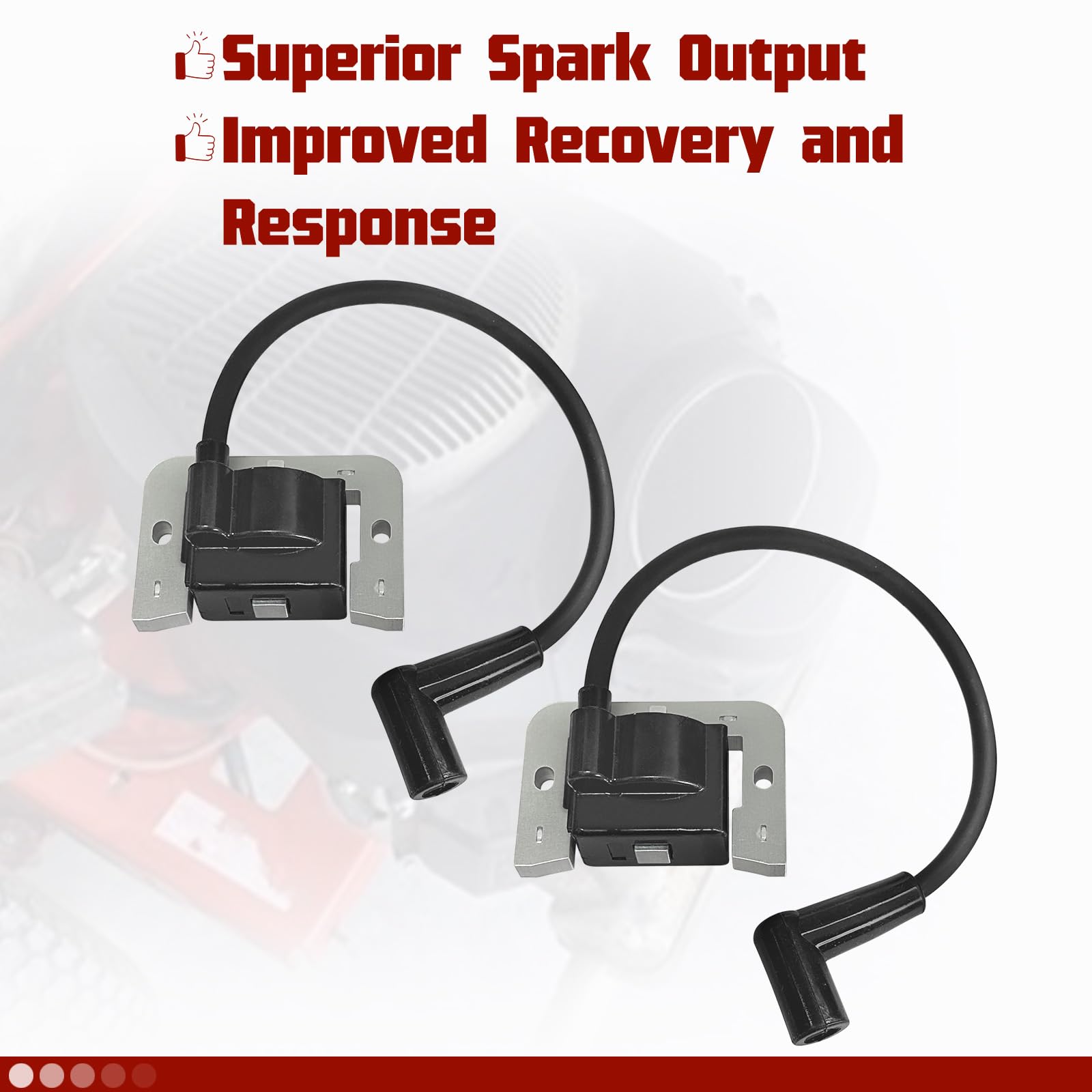 QFISH ignition coil mounting detail showing bolt holes benefit: accurate alignment