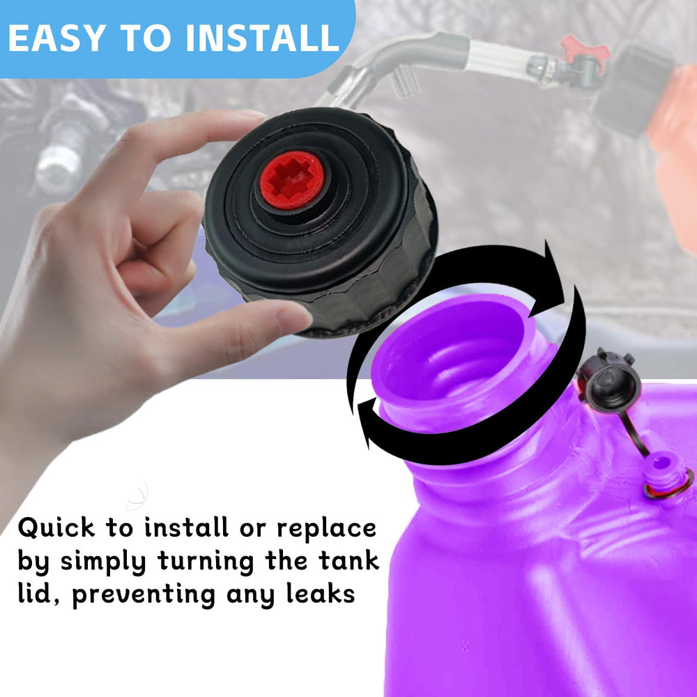 QIANQIAN assembled spout mounted on a gas jug enabling spill-free pours