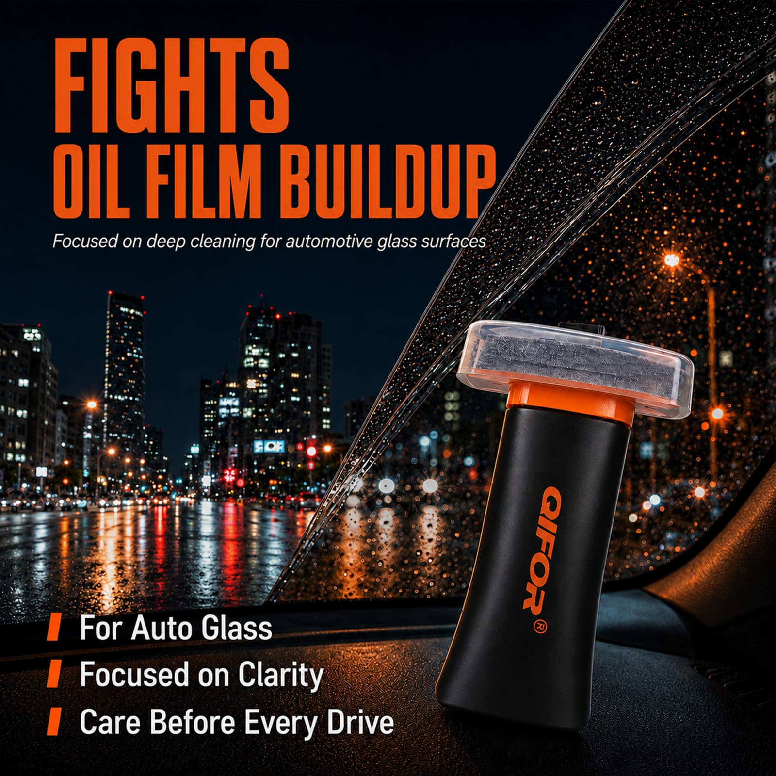 QIFOR being spread with an applicator pad to dissolve oil film efficiently