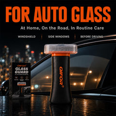 QIFOR dramatic before and after windshield view showing improved clarity
