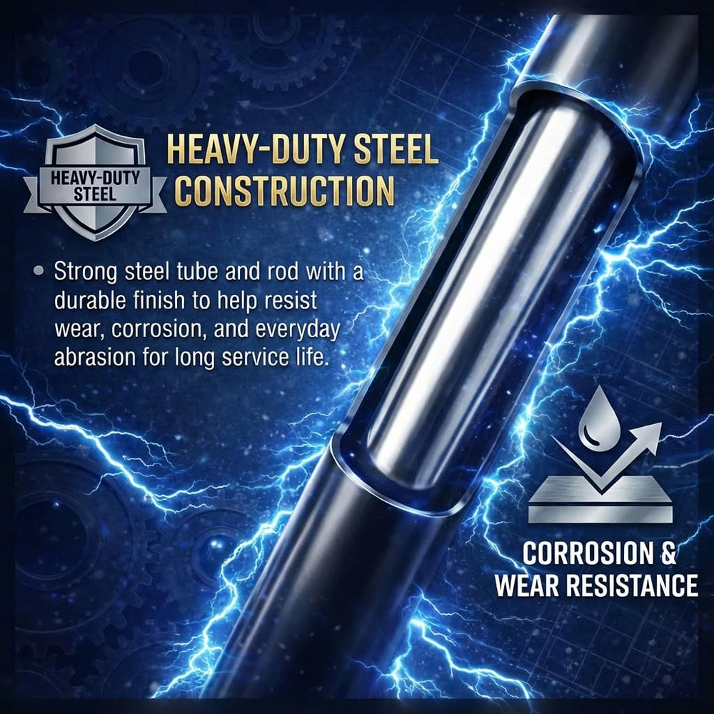 QiMox hood struts ball joint detail showing easy, drill-free installation benefit