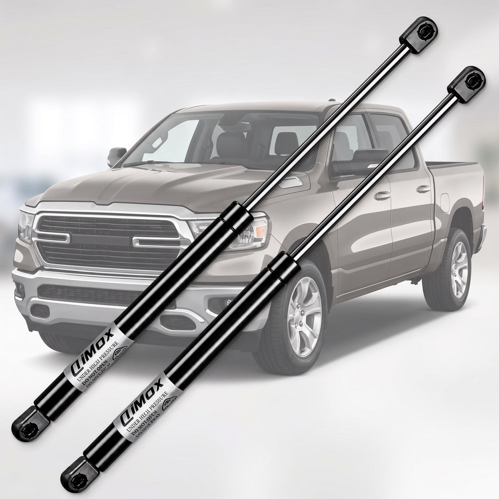 QiMox hood struts in a garage lifestyle setting showing DIY-friendly benefit