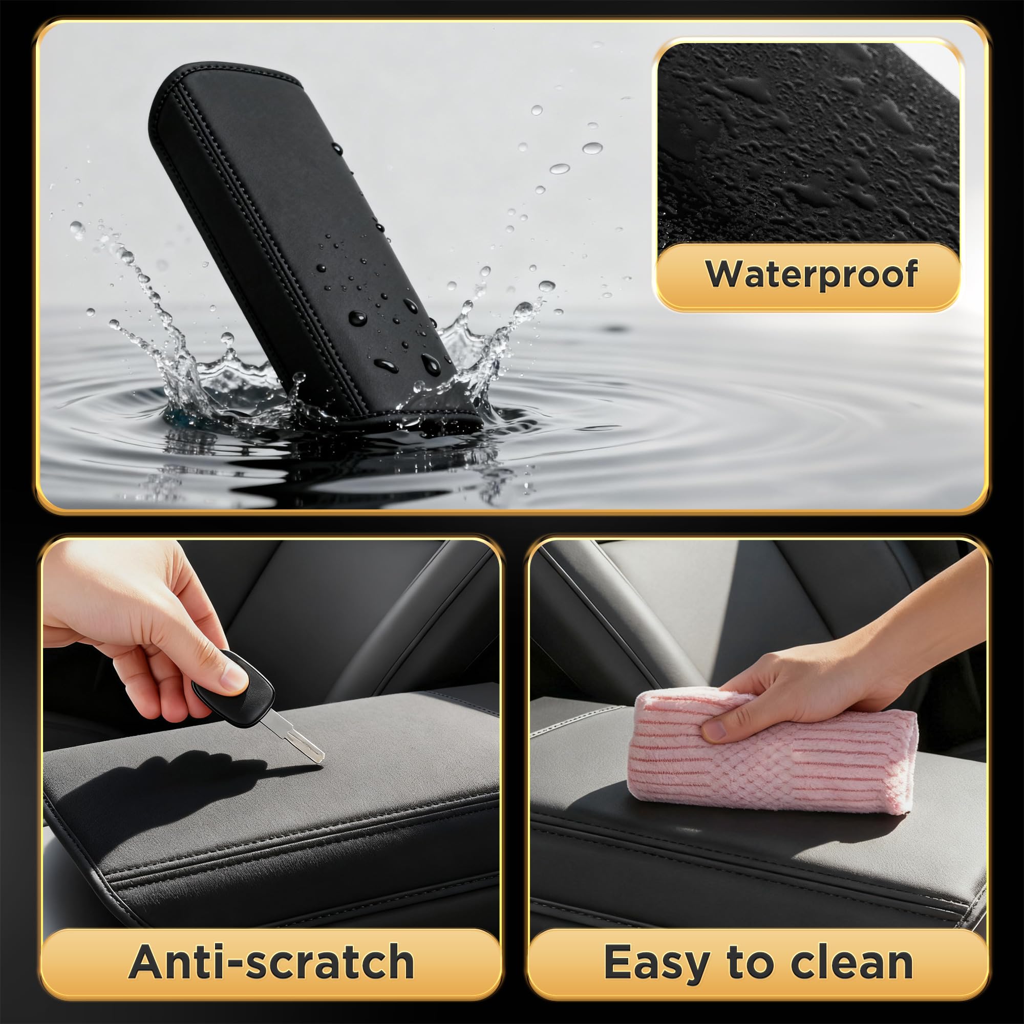 QINQINTU dotted high-friction backing close-up for non-slip secure fit
