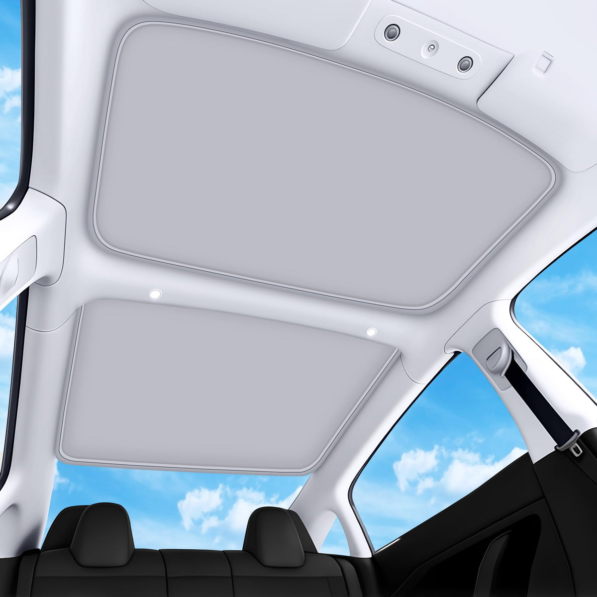QINQINTU installed on Tesla Model 3 roof showing full coverage and cooling benefit