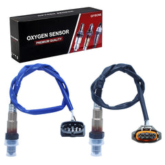 QIYBONE front packaging showing both oxygen sensors and parts list for easy identification