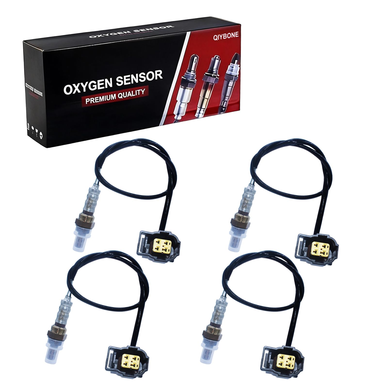 QIYBONE front packaging showing four oxygen sensors and benefit of complete kit
