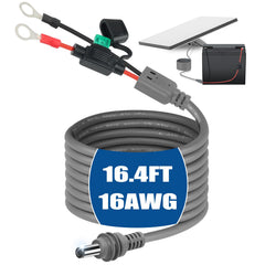QKJCE front connector showing plug and label, ensures secure Starlink Mini connection