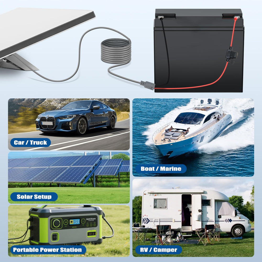 QKJCE product packaging with cable and fuse, shows included components and readiness