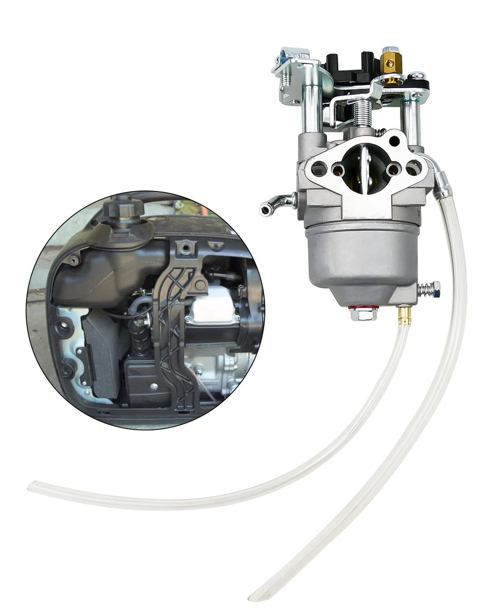 QLZOZB close-up of throttle valve and jets highlighting precise fuel control