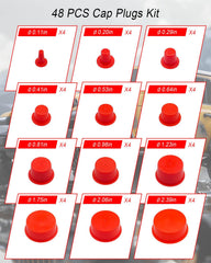 Qnbes assorted cap plugs size array organized for quick selection benefit