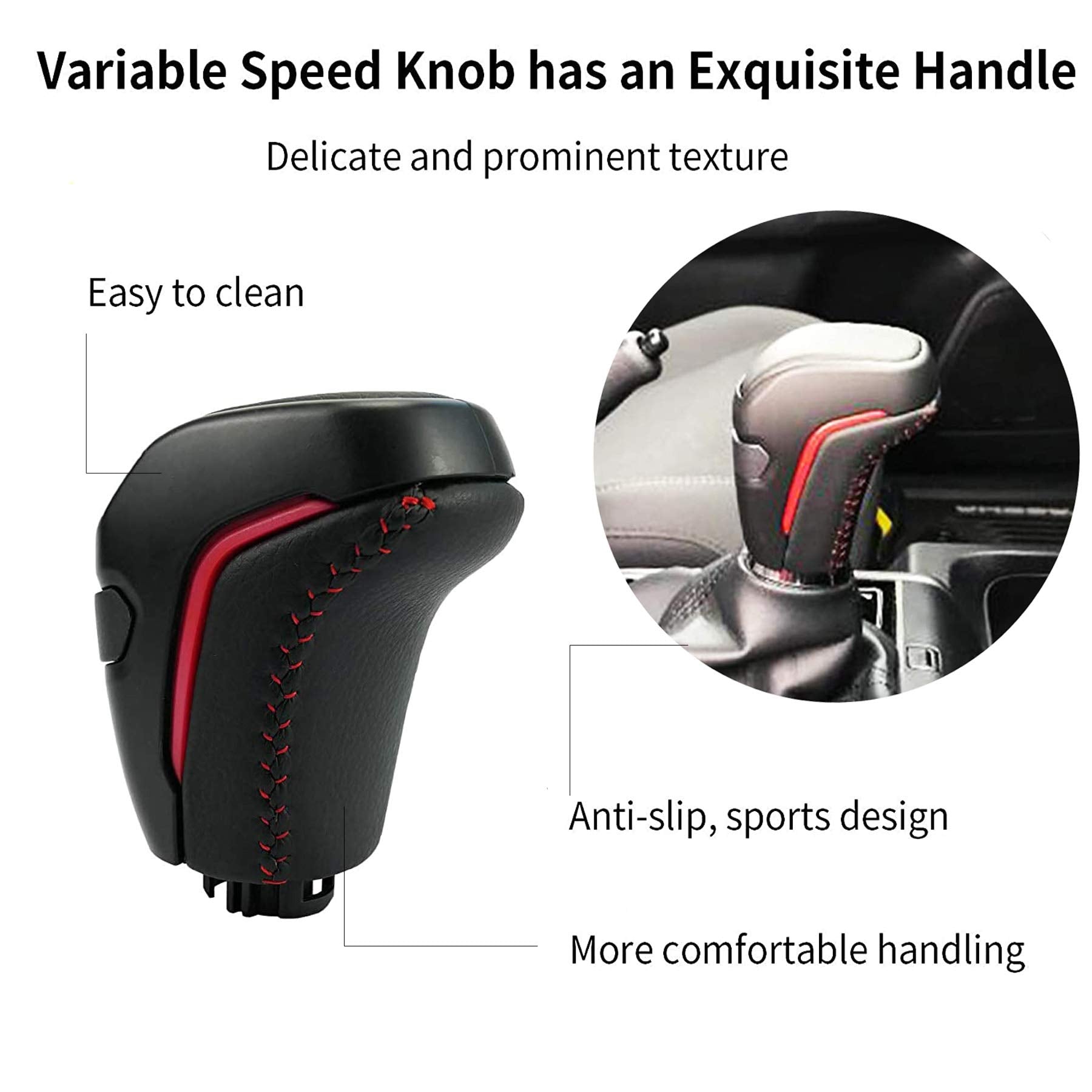 Qnbes top grip detail of PTR57-35170 highlighting ergonomic leather comfort