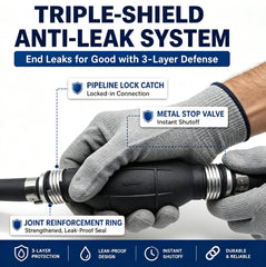 Qonsy fuel line in use on an outboard priming engine for fast fuel transfer