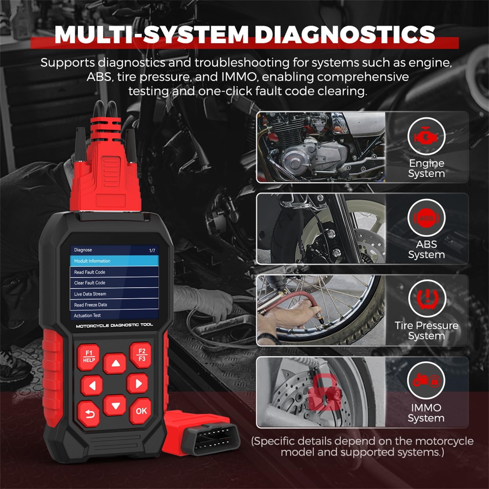 QPKING M4 with OBD2 cable attached for basic car engine codes benefit