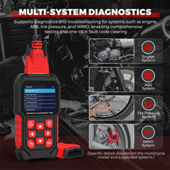QPKING M4 with OBD2 cable attached for basic car engine codes benefit