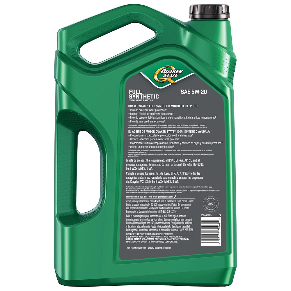 Quaker State pour spout close-up for clean, easy oil changes