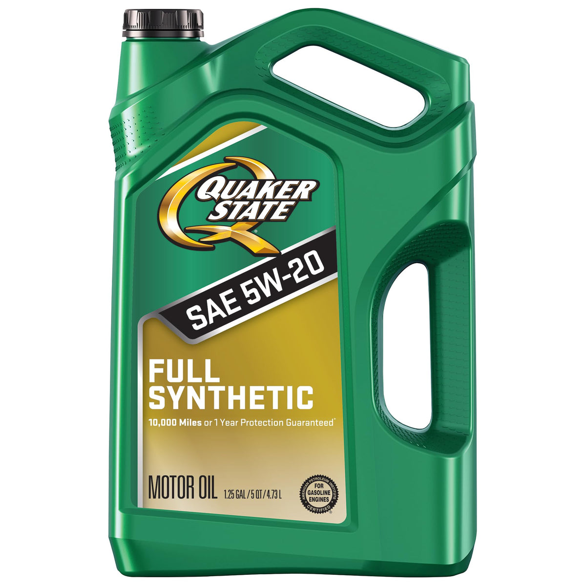 Quaker State front label showing product name and benefits