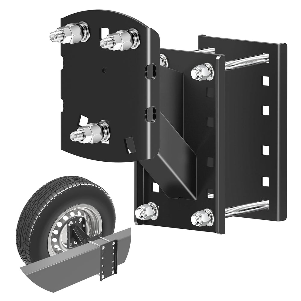 Qualward front view of bracket showing secure mounting and strength