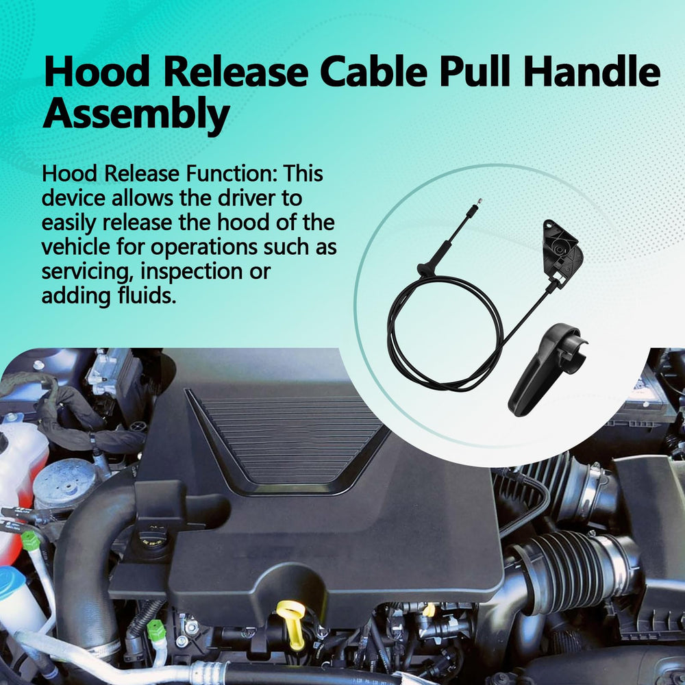 Quealzara full-length hood release cable illustrating correct replacement length