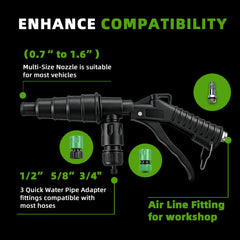 QUFYSK adapter set arranged showing five sizes for wide vehicle coverage