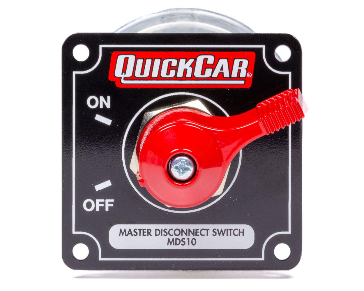 QuickCar Racing Products front panel view with red handle for clear power control