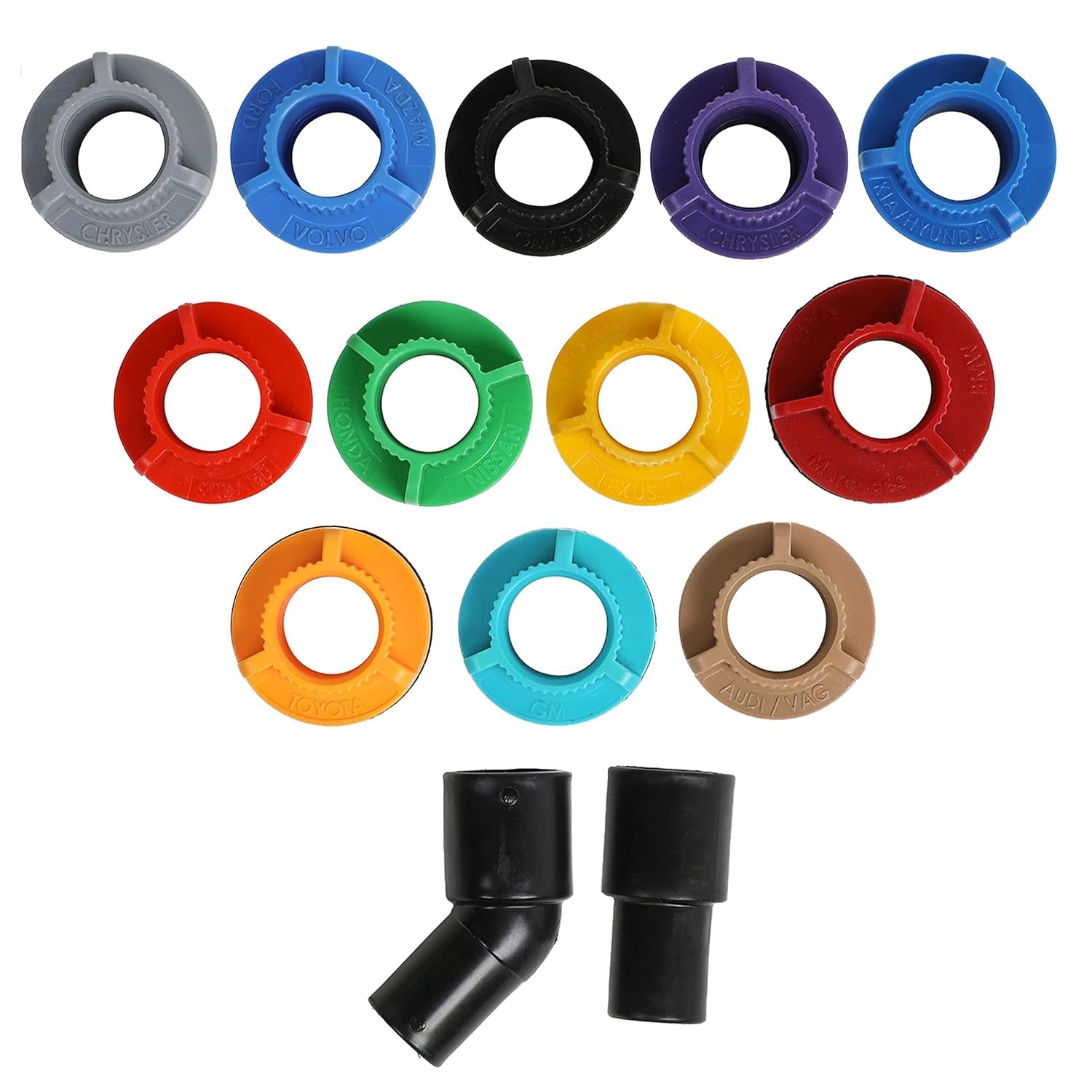 QUICKLO funnel attached under hood demonstrating hands-free, no-spill oil refill