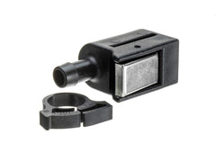 Quicksilver 13563Q3 connected to outboard fuel inlet, demonstrates easy clip-on use