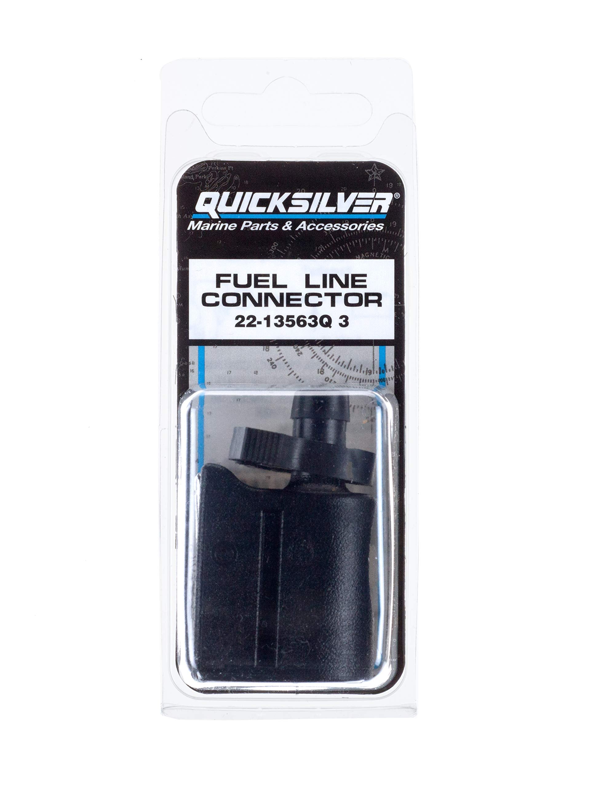 Quicksilver 13563Q3 beside ruler for scale, shows compact OEM replacement size