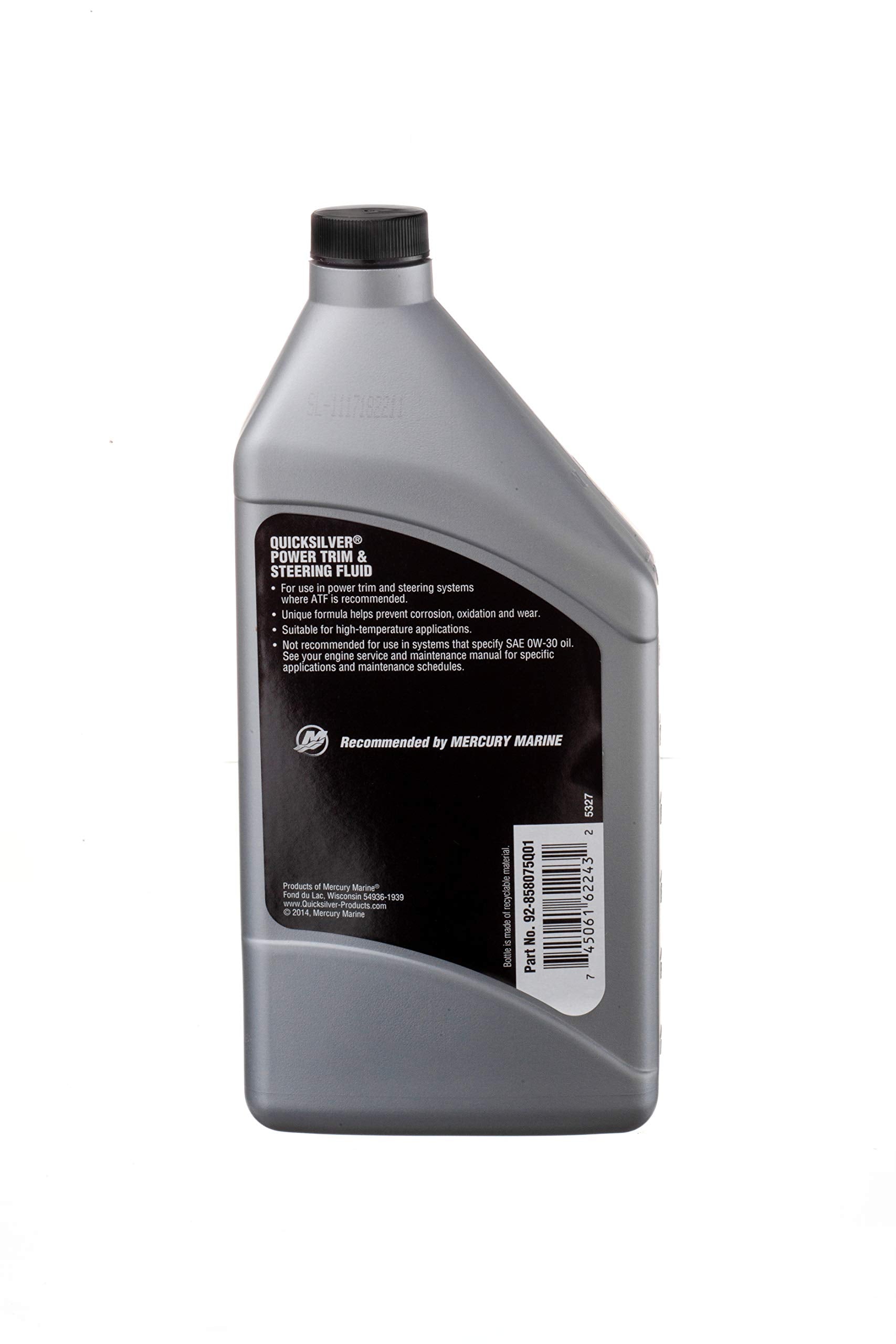 Quicksilver bottle next to ruler size comparison showing 32 oz capacity for service planning