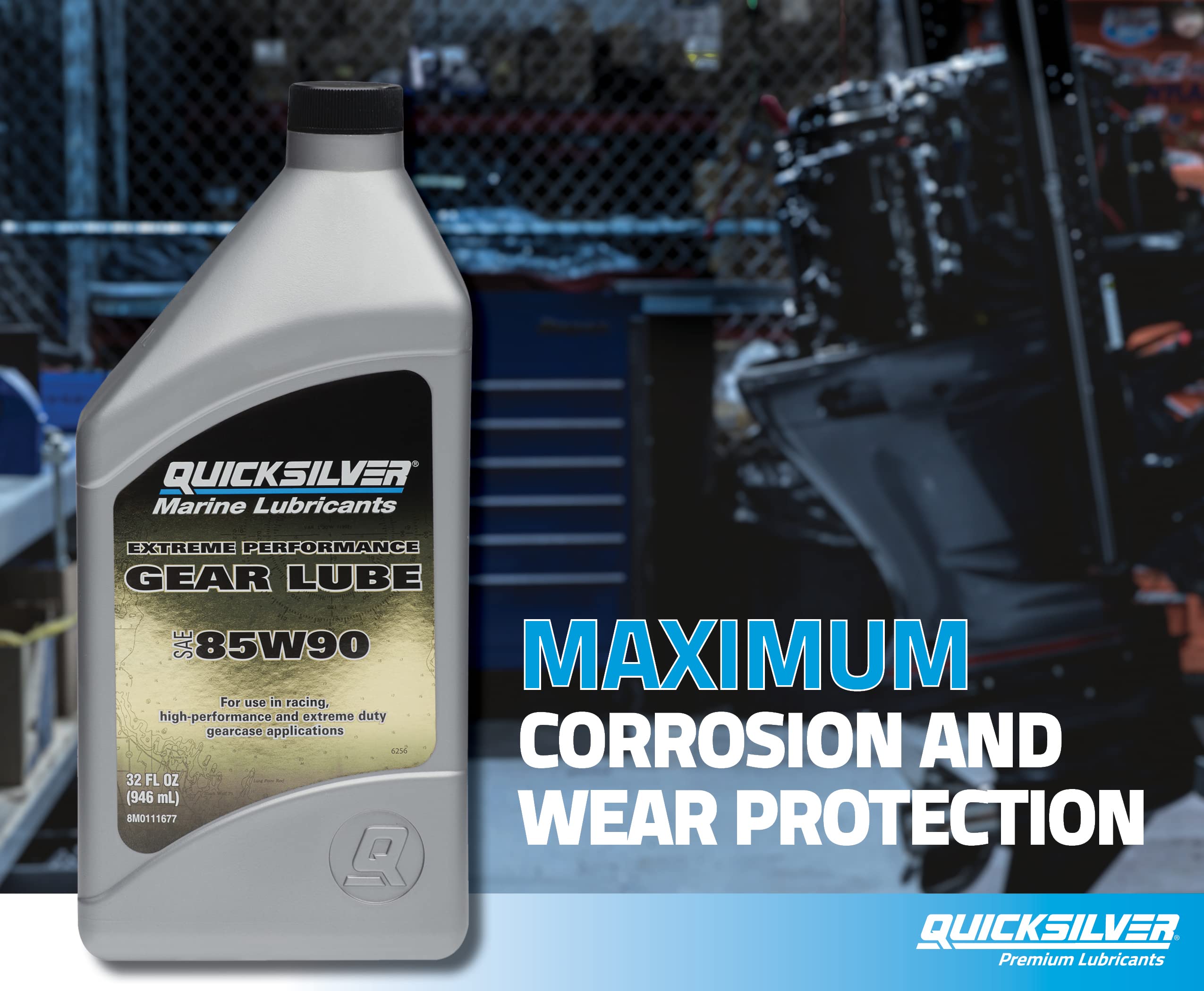 Quicksilver being poured into a sterndrive gear case showing correct application